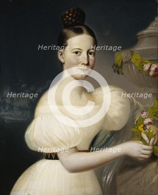 Portrait of Eva Törngren, 1830-1834. Creator: Johan Erik Lindh.