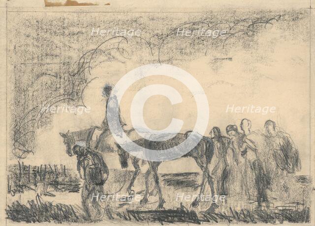 Study for the Lithograph Refugees, 1944. Creator: Cyprian Majernik.