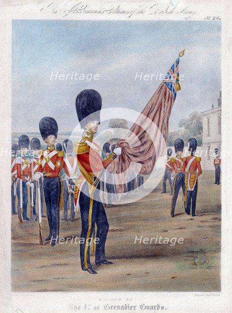 Ensign of the Grenadier Guards, 1844. Artist: Unknown