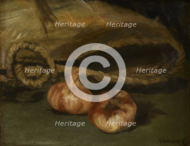 Still life with bag and garlic, 1861-1862.