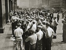 Longshoremen being picked out by a boss, New York, USA, 1920s or 1930s. Artist: Unknown
