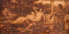 Study of Nude and Draped Figures, 1880. Creator: Henry Wallis.