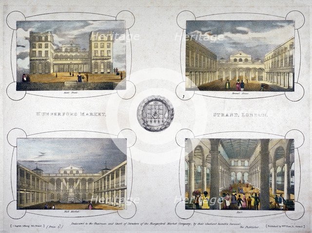 Hungerford Market, Westminster, London, c1835. Artist: Charles Ingrey