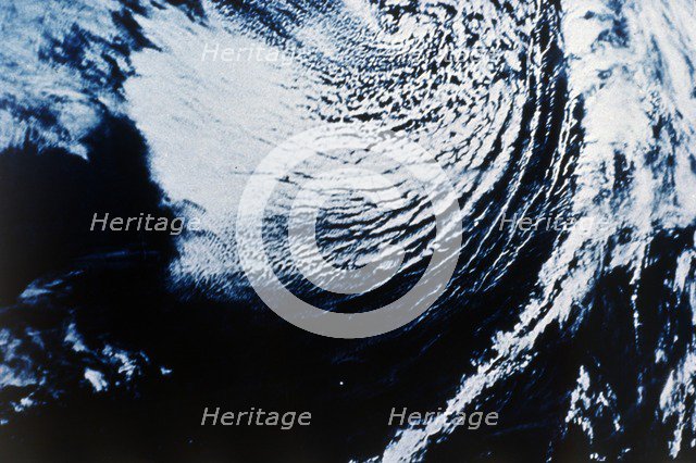 Earth from space - cyclone, c1980s. Creator: NASA.