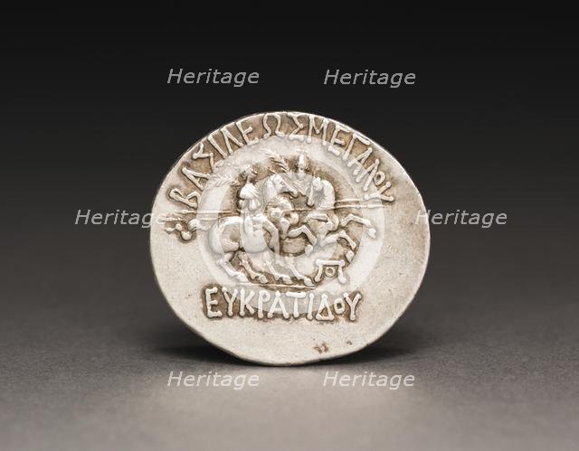 Coin of Eukratides I, 170-145 BC. Creator: Unknown.