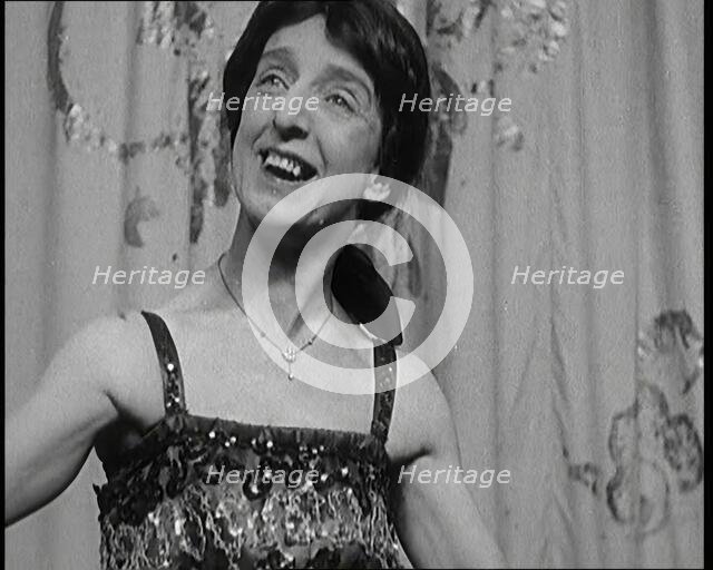 The Music Hall Star Nellie Wallace Pulling a Variety of Amusing Faces, 1920s. Creator: British Pathe Ltd.