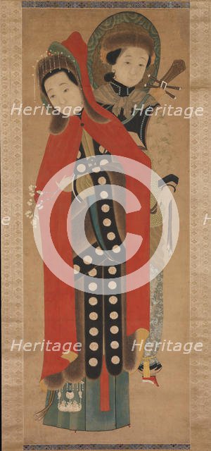 Lady and Attendant, 19th century. Creator: Unknown.