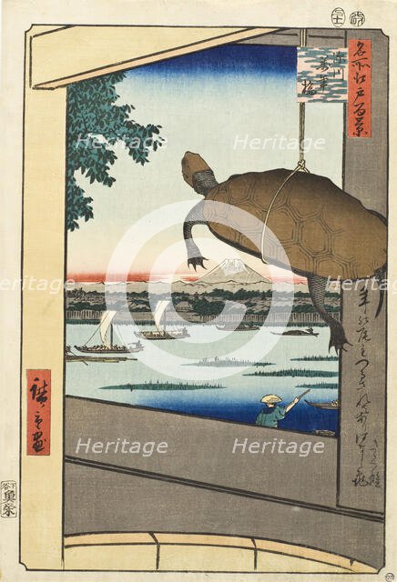 Mannen Bridge, Fukagawa, 1857. Creator: Ando Hiroshige.