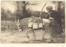 Milkmaid of Boulogne, 3rd plate (Laitiere a Boulogne). Creator: Alphonse Legros.