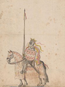 Sketch of a knight on horseback, c.1755-c.1760. Creator: Jan Brandes.