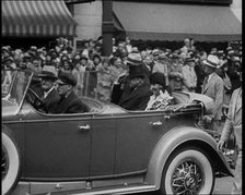 United States of America's President Herbert Clark Hoover and the First Lady Lou Henry Hoover...1930 Creator: British Pathe Ltd.