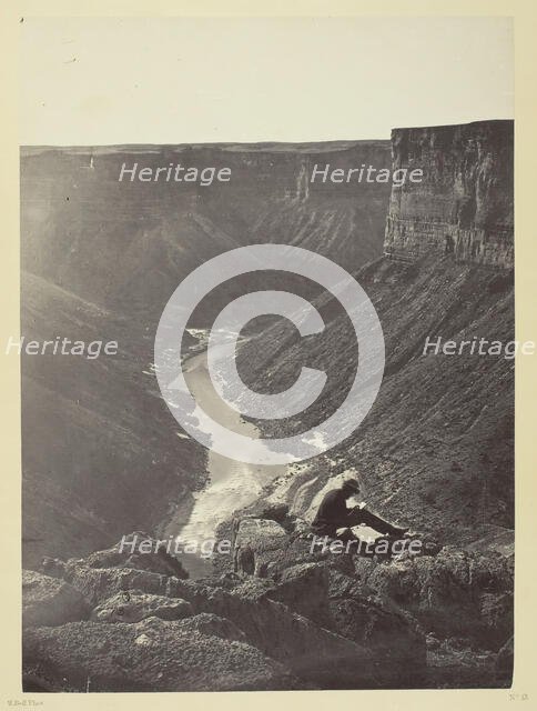 Grand Cañon of the Colorado River, Mouth of Kanab Wash, Looking West, 1872. Creator: William H. Bell.