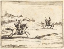 Two Knights, 1628. Creator: Jacques Callot.