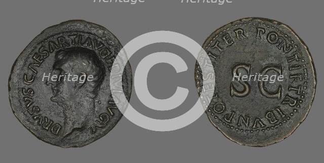 As (Coin) Portraying Emperor Drusus, 22-23. Creator: Unknown.