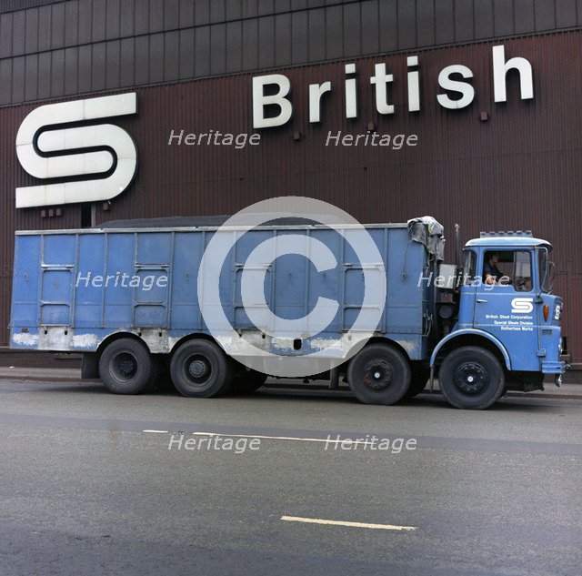British Steel lorry at a Sheffield foundry, South Yorkshire, 1972. Artist: Michael Walters
