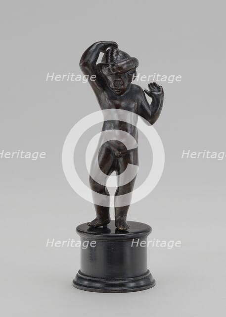 Wreathed Boy with Hands Raised, mid 15th century. Creator: Unknown.