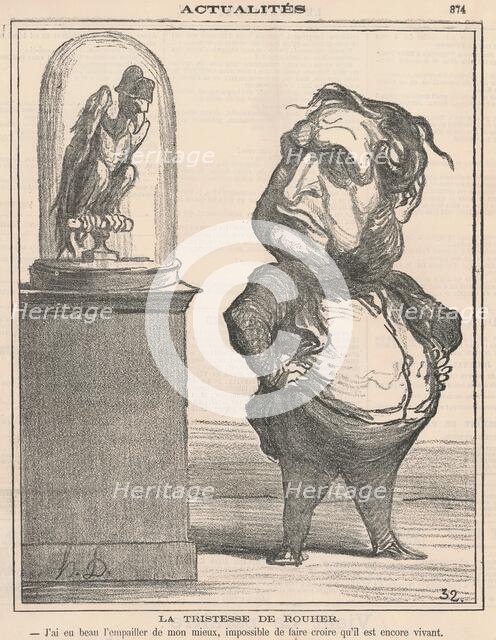 La Tristesse de Rouher, 1871. Creator: Honore Daumier.