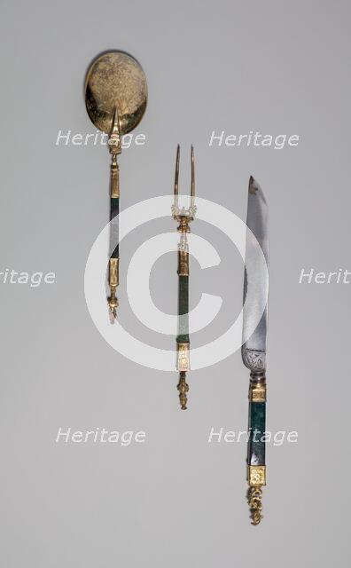 Fork, Knife, and Spoon, Germany, southern, c. 1600. Creator: Unknown.