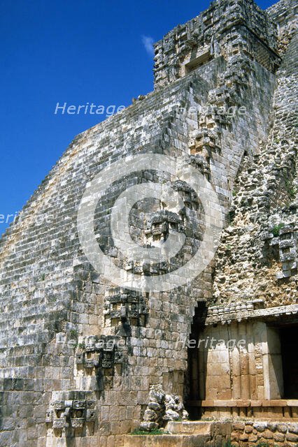 Pyramid of the Magician, Uxmal city, Yucatan, Mexico, Mayan, Classical period, 1998. Creator: Unknown.