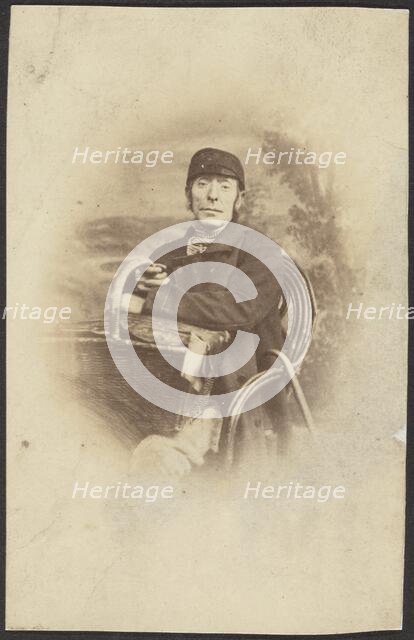 Portrait of a Seated Man with Basket, late 19th century. Creator: Unknown.