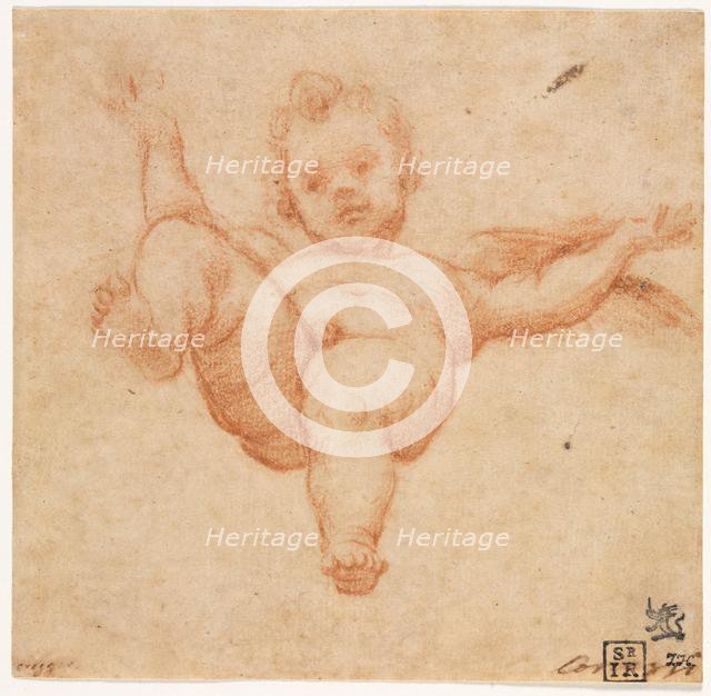 Flying Cupid, c. 1602. Creator: Annibale Carracci (Italian, c. 1560-1609), follower of.