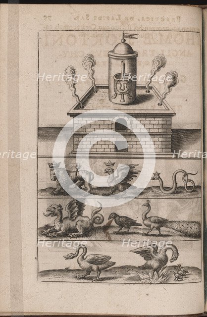 Illustration for Tripvs avrevs, hoc est, Tres tractatvs chymici selectissimi.., 1618. Artist: Bry, Theodor de (1528-1598)