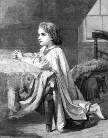 "The Child's Prayer", by H. Lejeune, from Mr. Morby's Collection, Royal Exchange..., 1862. Creator: W Thomas.