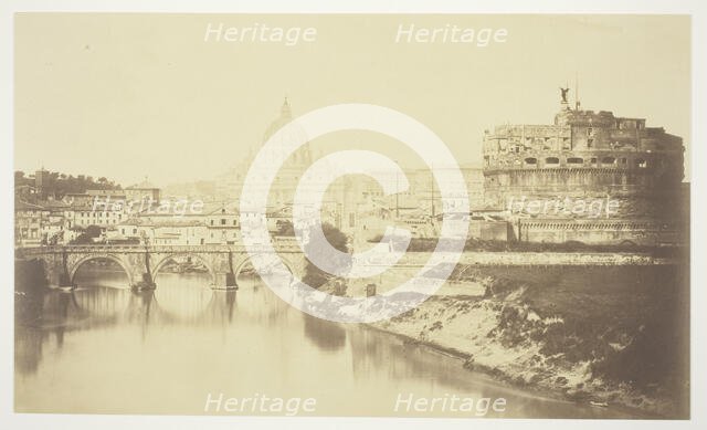 Untitled (bridge over Tiber River), c. 1857. Creator: Robert MacPherson.