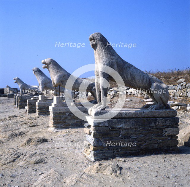 Avenue of Lions, Delos, c600BC Artist: Unknown.