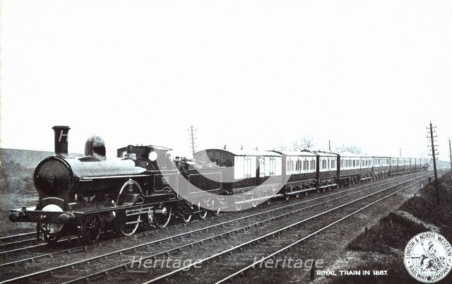 Royal Train of Rail Way Company. London & North Western circulating in 1887.