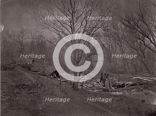 Ruins of RR Bridge. Bull Run, ca. 1862. Creator: Unknown.