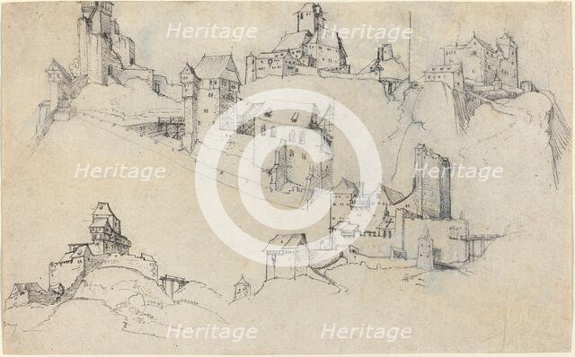 Hilltop Castles, c. 1546. Creator: Augustin Hirschvogel.