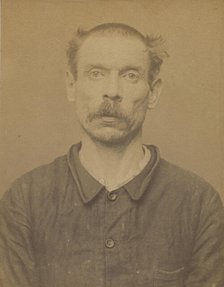 Francier. éloi. 41 ans, né le 28/10/53 à Resson-le-Long (Aisne). ébéniste. Anarchiste. 22/..., 1894. Creator: Alphonse Bertillon.