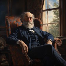 AI IMAGE - Portrait of Walt Whitman, 1880s, (2023). Creator: Heritage Images.
