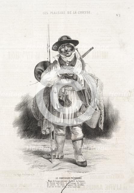 Les Plaisirs de la chasse: Le Chasseur prévoyant, 1842. Creator: Alade Joseph Lorentz (French, 1813-after 1858).
