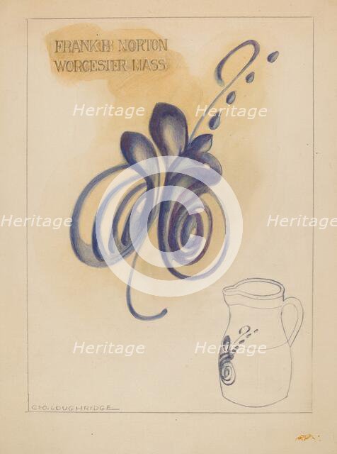 Pitcher, c. 1937. Creator: George Loughridge.