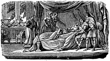 Alexander the Great (356-323 BC) on his deathbed, 1830. Artist: Unknown