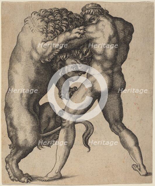 Hercules and the Nemean Lion, c. 1550. Creator: Unknown.