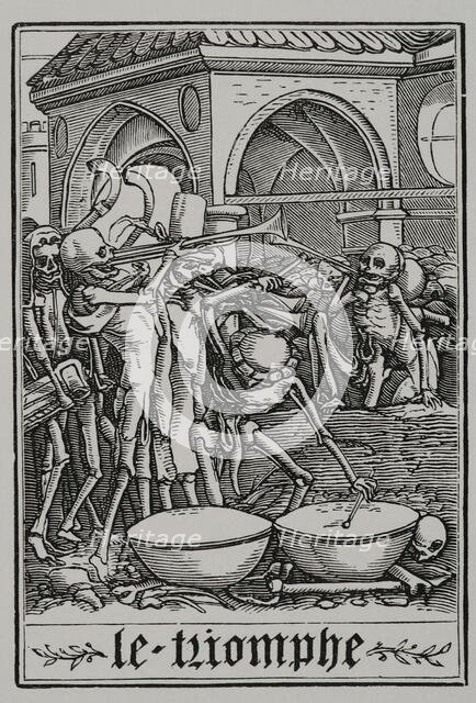 The Triumph - Bones of all the dead, 1538, (1877).  Creators: Unknown, Hans Holbein the Younger.