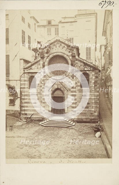 Church of St. Matthew (San Matteo), Genoa, 1870-1880.  Creator: Alfredo Noack.