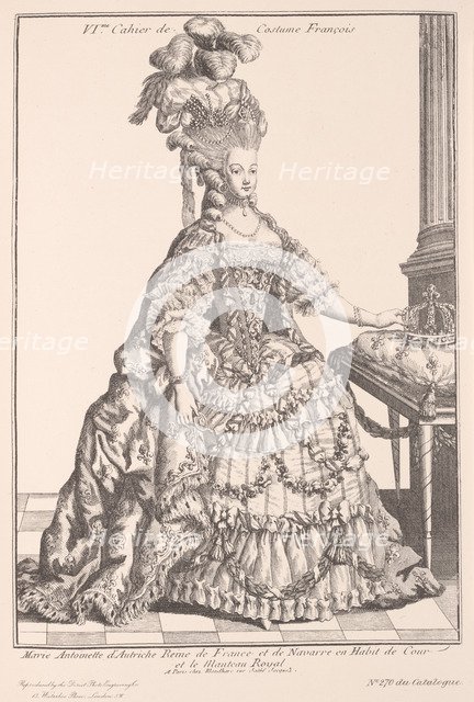 Queen Marie Antoinette of France (1755-1793) in court dress, ca 1778.