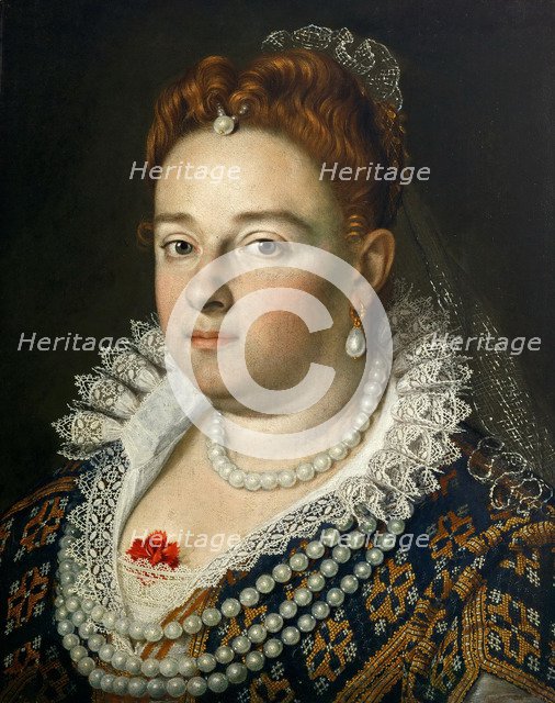 Portrait of Bianca Cappello (1548-1587), Grand Duchess of Tuscany, 1585-1586. Artist: Pulzone, Scipione (1550-1598)
