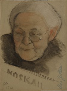 Portrait of Clara Zetkin (1857-1933), 1921. Artist: Andreev, Nikolai Andreevich (1873-1932)