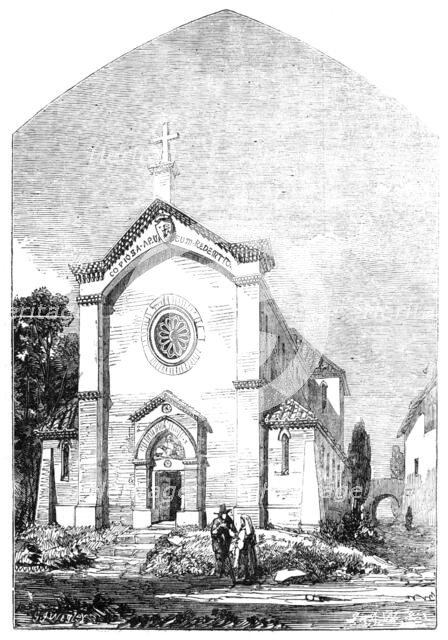 New Church of Il Santissimo Redentore, at Rome, (exterior), 1856.  Creator: J. & A.W..
