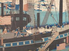“Yokohama Trade: Westerners Loading Cargo” , 4th month, 1861. Creator: Sadahide Utagawa.