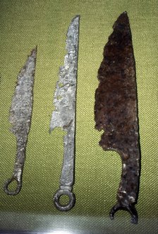 Celtic Iron Knives, Iron Age, Germany, 1st century BC. Artist: Unknown.