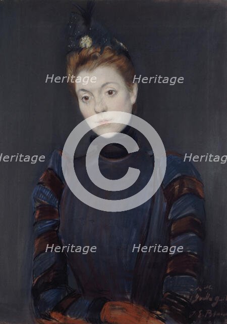 Yvette Guilbert, 1891. Creator: Blanche, Jacques-Émile (1861-1942).