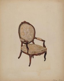 Armchair, c. 1937. Creator: Edna C. Rex.