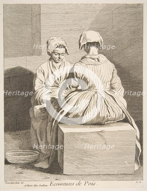 Pea Shellers, 1737. Creator: Caylus, Anne-Claude-Philippe de.