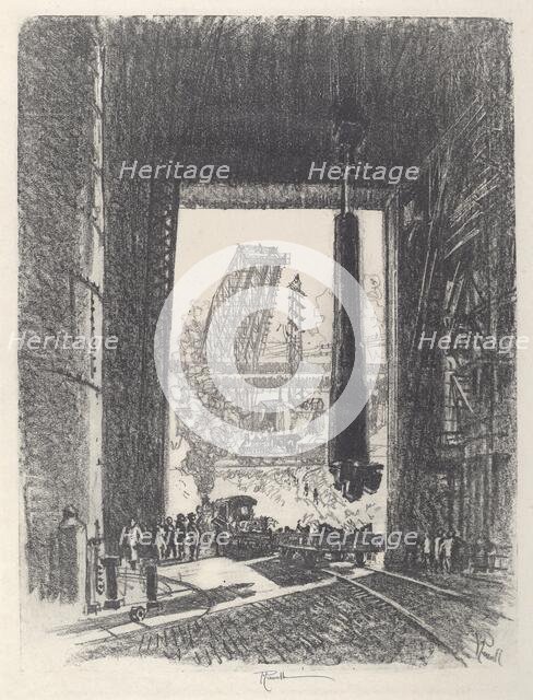 The Gun Pit, No.I, 1917. Creator: Joseph Pennell.